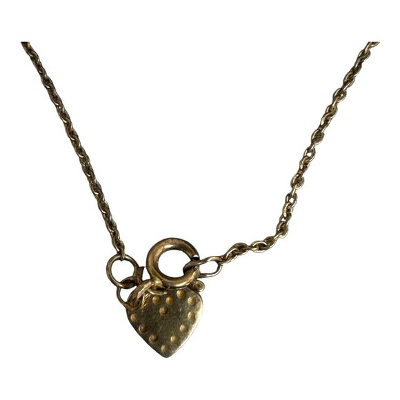 Sterling Silver Necklace Gold Vermeil Turquoise & Gold Drops Petite Vintage - Picture 4 of 9